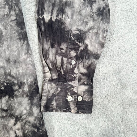 Vintage Y2K Eighty Eight Long Sleeve Shirt Size XL Gray Button Up Grunge Goth - Picture 7 of 14